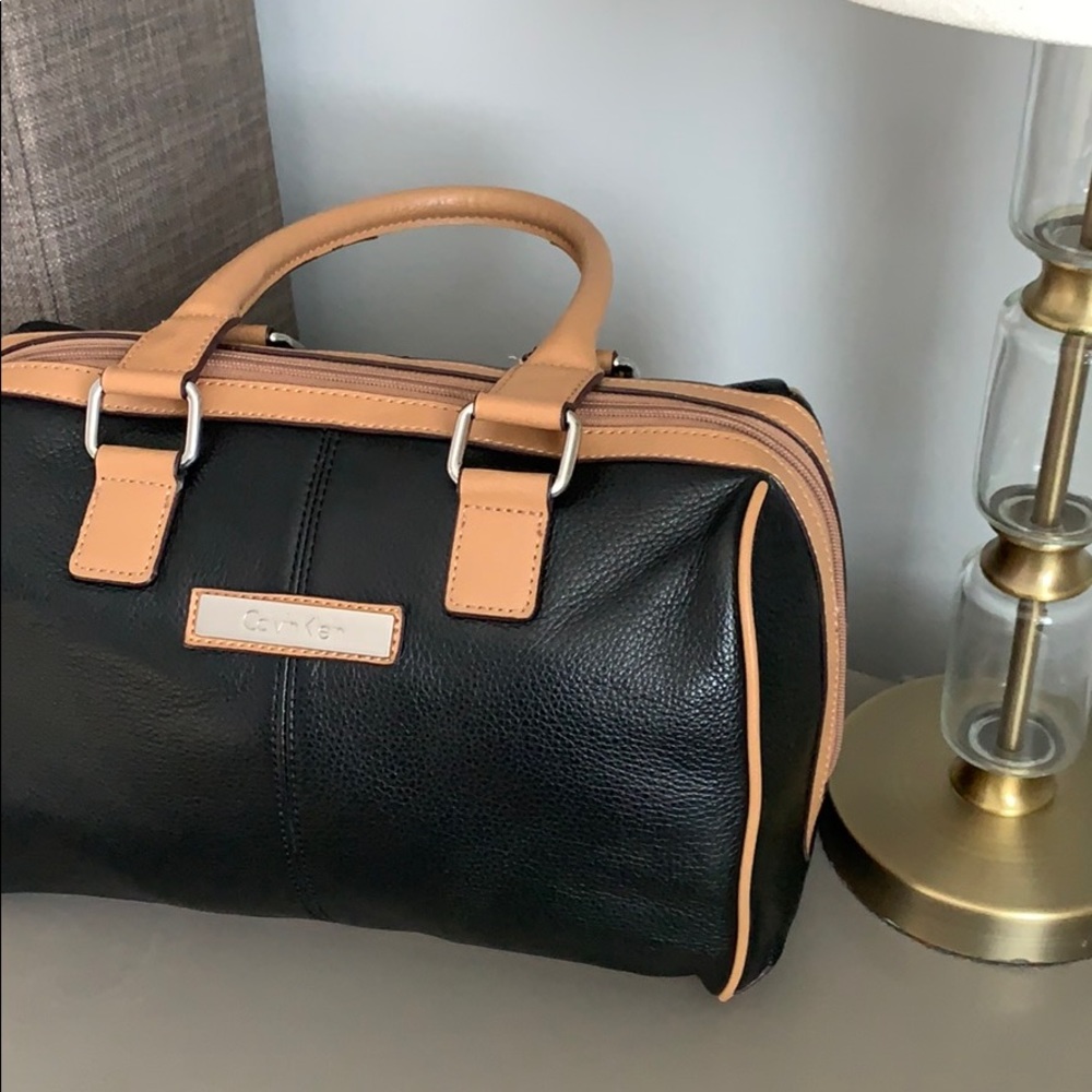 COPY - Calvin Klein Satchel Black and Tan Purse